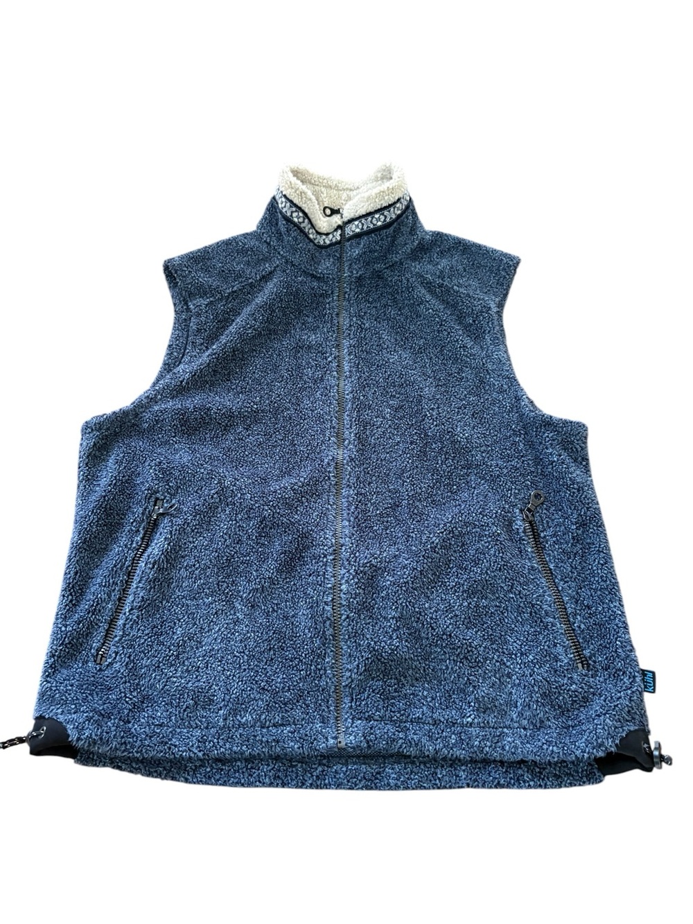 Vintage KÜHL ALF Alpaca Fleece Vest Blue Gray High Pile
